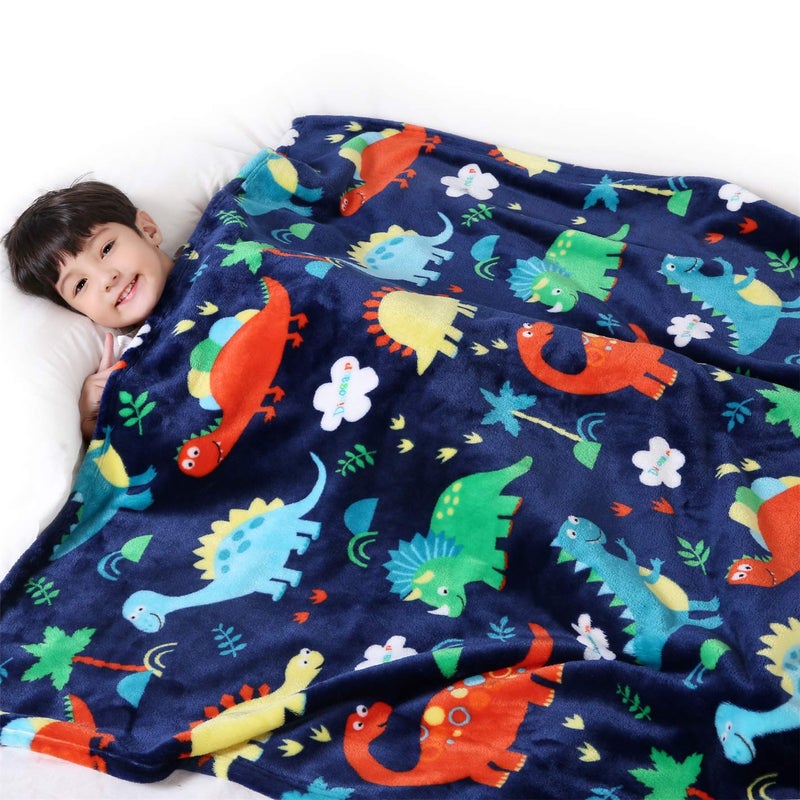 Lukeight Dinosaur Toddler Blanket Gifts for Boys and Girls, Plush Dino Throw Blanket for Kids and Adults, Thick and Warm Kids Blanket Birthday Gifts for Teens (Dinosaur, 50x60 Inches) - Image 1